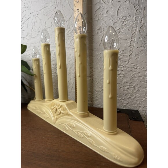 Lot of 2 VTG 5 Light Candolier Drip Candle Electric Candelabra Christmas Bell - Picture 4 of 6